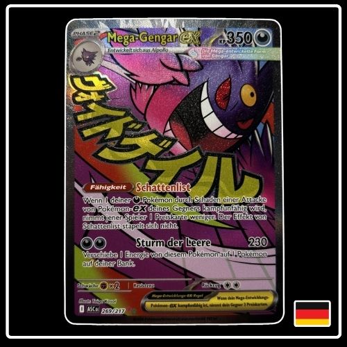 Mega-Gengar ex Mega Attack Rare 269/217 Pokemon Erhabene Helden