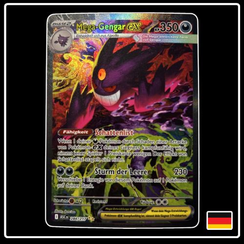 Mega-Gengar ex SIR 284/217 Pokemon Erhabene Helden