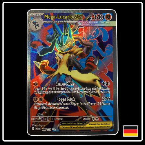 Mega Lucario ex Full Art 160/132 Pokemon Mega Entwicklung