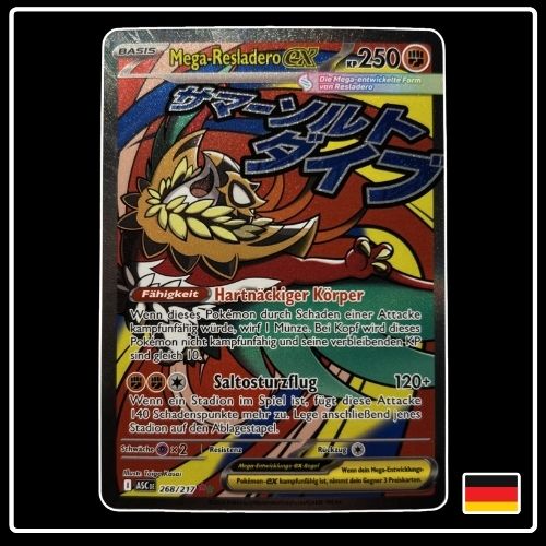 Mega-Resladero ex Mega Attack Rare 268/217 Pokemon Erhabene Helden
