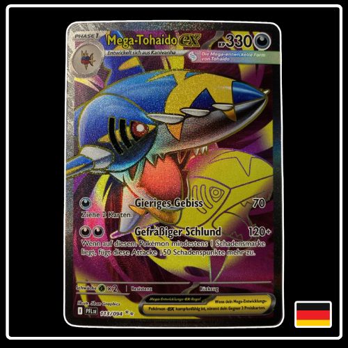 Mega-Tohaido ex Full Art 113/094 Pokemon Fatale Flammen