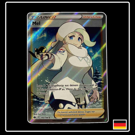 Pokemon Karte Mel Full Art 195/198 aus dem Schwert & Schild Set Schaurige Herrschaft