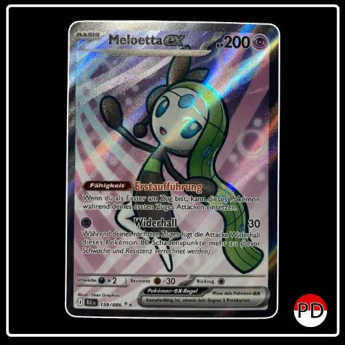 Meloetta ex Full Art 159/086 Pokemon Schwarze Blitze