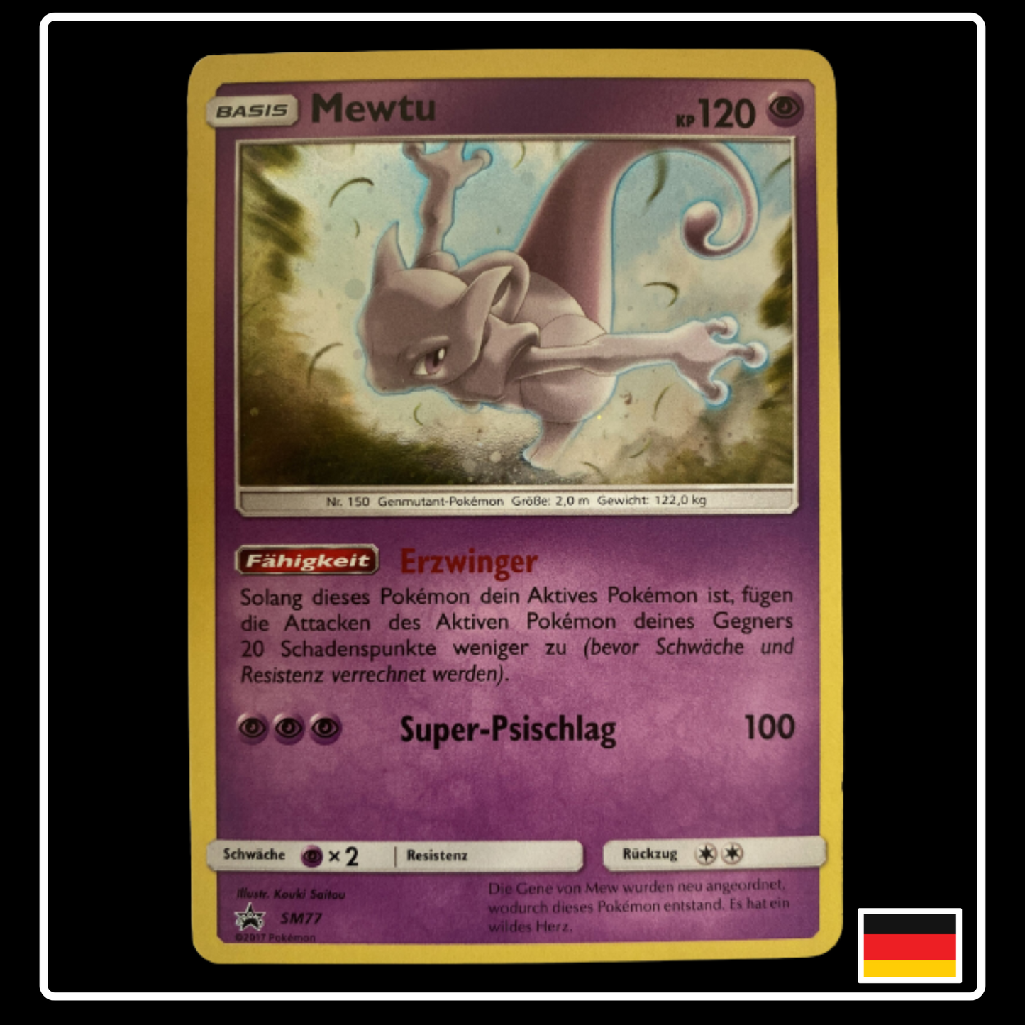 Mewtu Holo Deutsch SM77 Black Star Promo