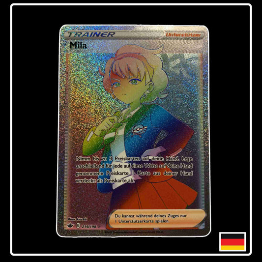 Pokemon Karte Mila Rainbow 219/198 aus dem Schwert & Schild Set Schaurige Herrschaft