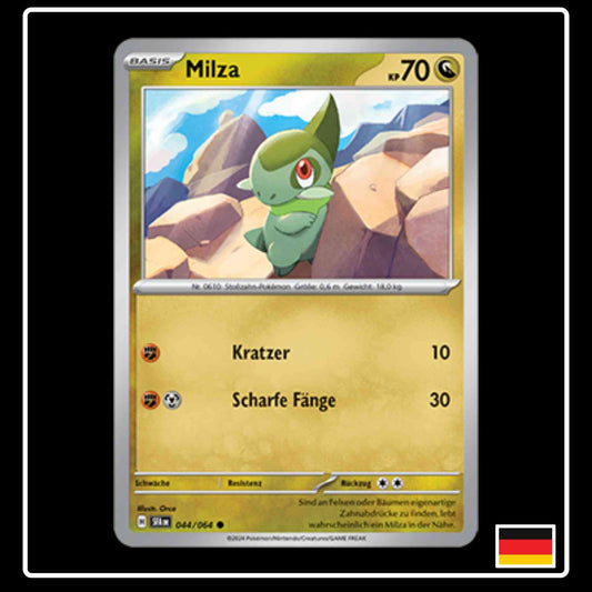 Milza 044/064 Pokemon Karte aus Karmesin und Purpur Nebel der Sagen