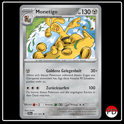 Monetigo 131/191 Pokemon Stürmische Funken