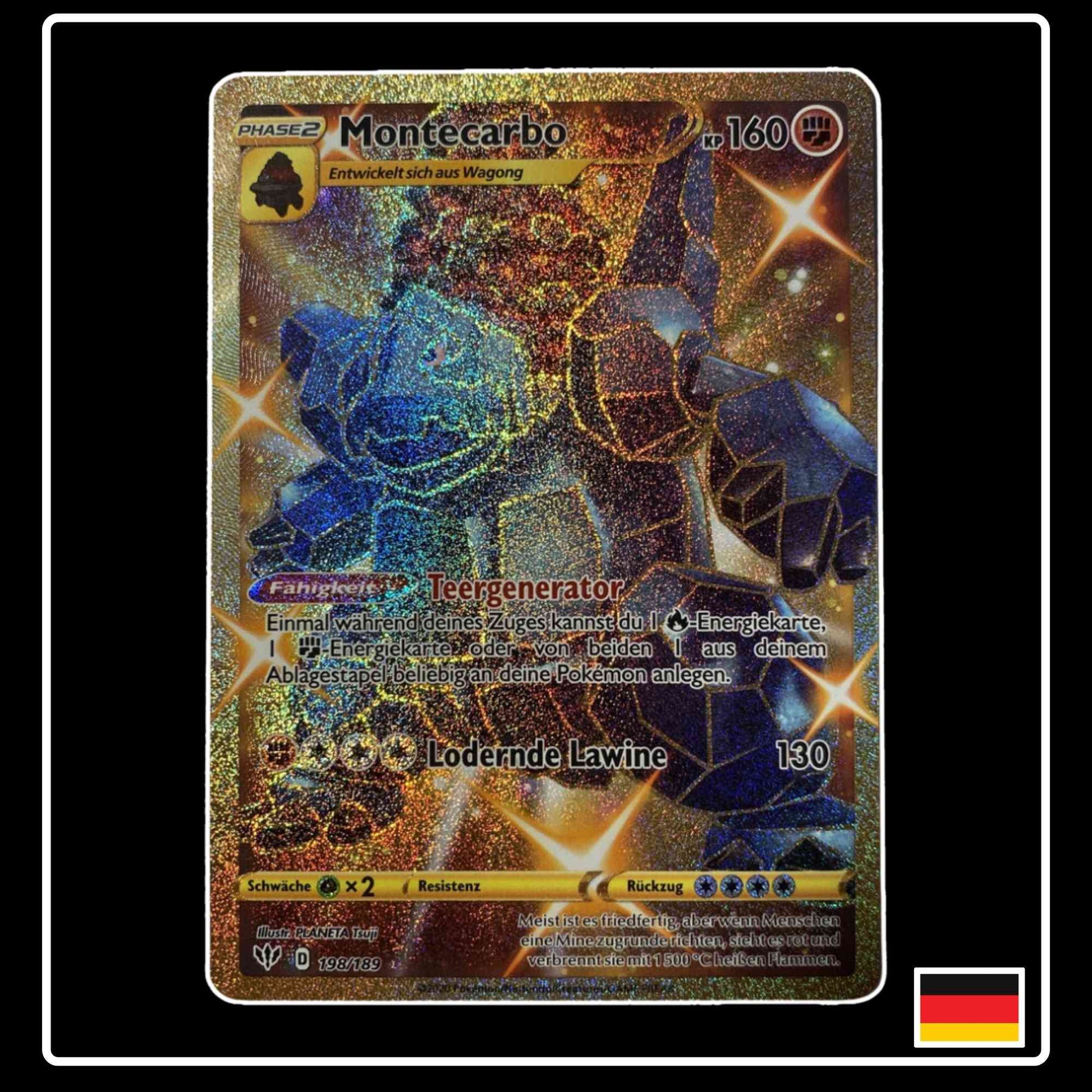 Montecarbo GOLD Secret Rare Pokemon Flammende Finsternis
