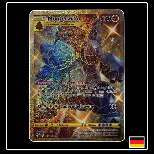 Montecarbo GOLD Secret Rare Pokemon Flammende Finsternis
