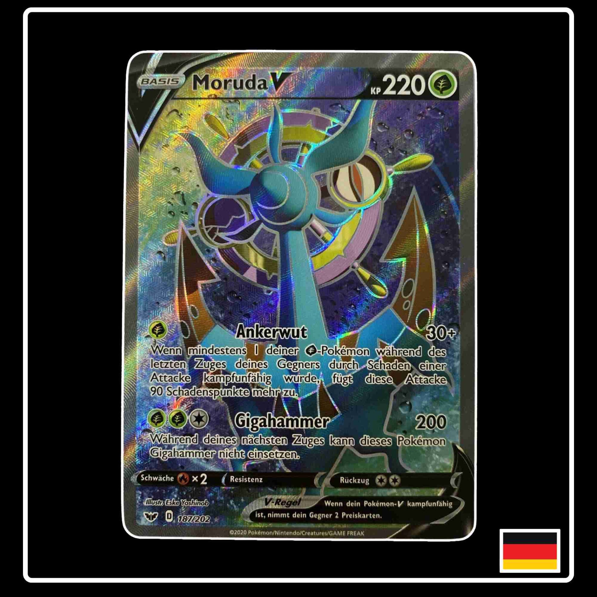 Moruda V Full Art 187/202 aus Pokemon Schwert & Schild Set 