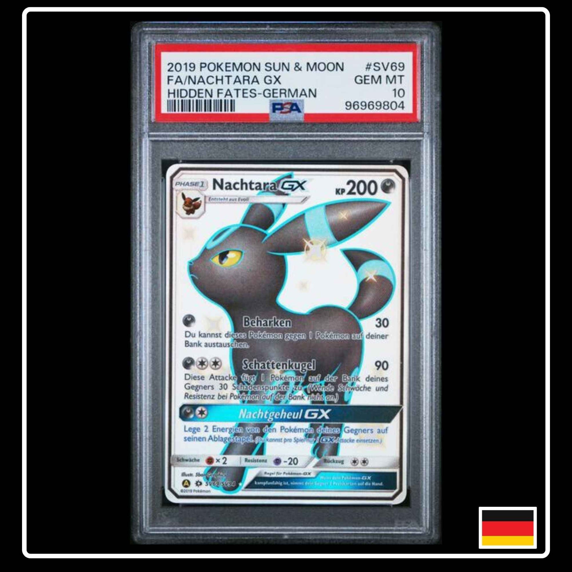 Nachtara GX Shiny Verborgenes Schicksal PSA 10