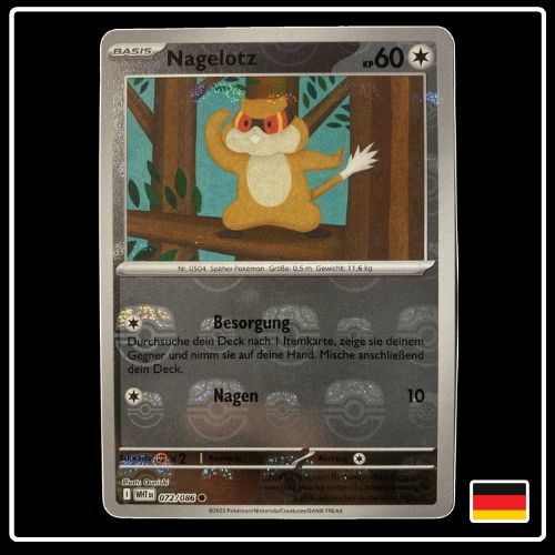 Nagelotz Meisterball 072/086 Pokemon Weisse Flammen