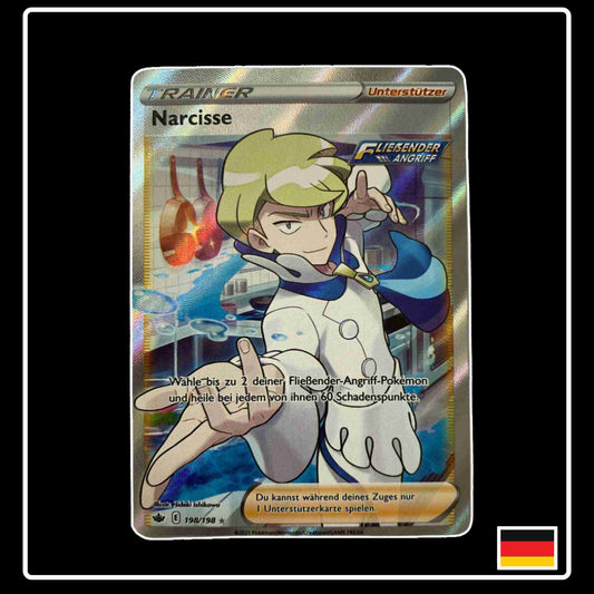 Pokemon Karte Narcisse Full Art 198/198 aus dem Schwert & Schild Set Schaurige Herrschaft