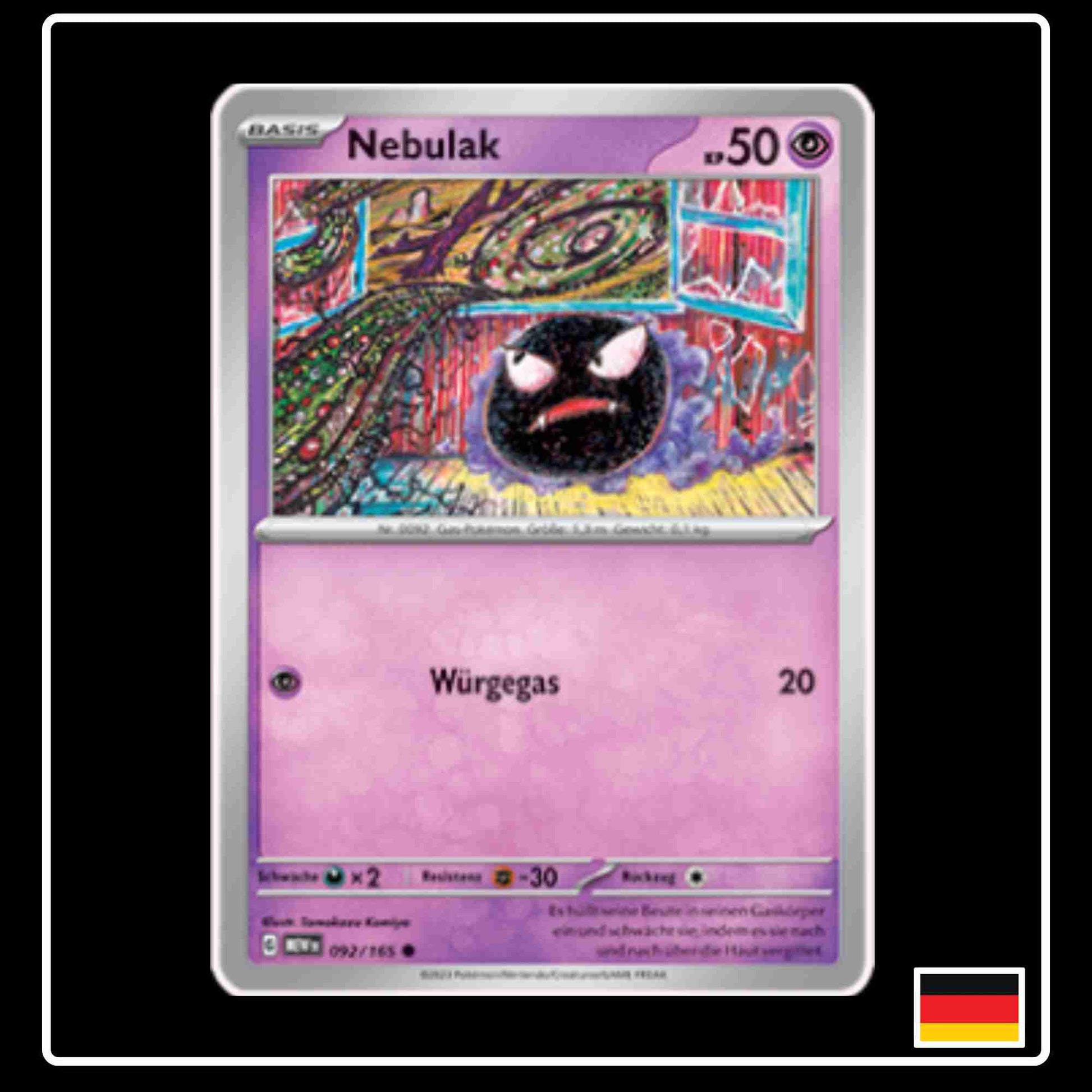 Nebulak 092/165 aus dem Pokemon Set Karmesin & Purpur 151 