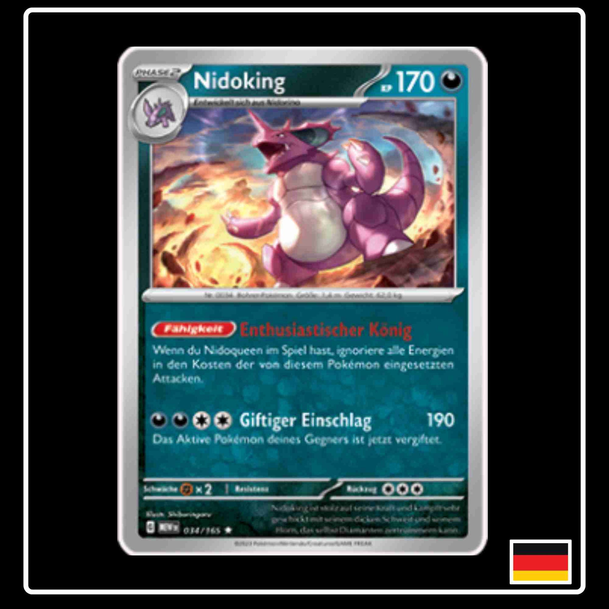 Nidoking 034/165 aus dem Pokemon Set Karmesin & Purpur 151 