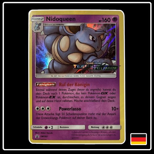 Nidoqueen HOLO Teams sind Trumpf SM160 Pokemon SM Black Star Prom