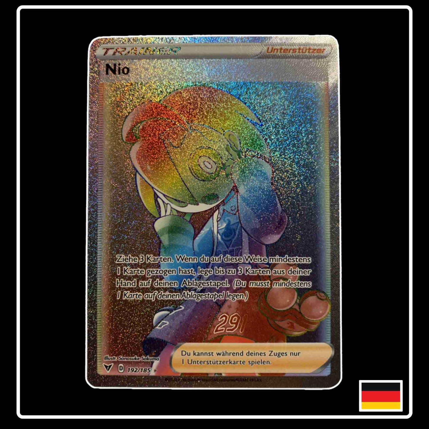 Pokemon Karte Nio Rainbow 192/185 aus dem Schwert & Schild Set Farbenschock