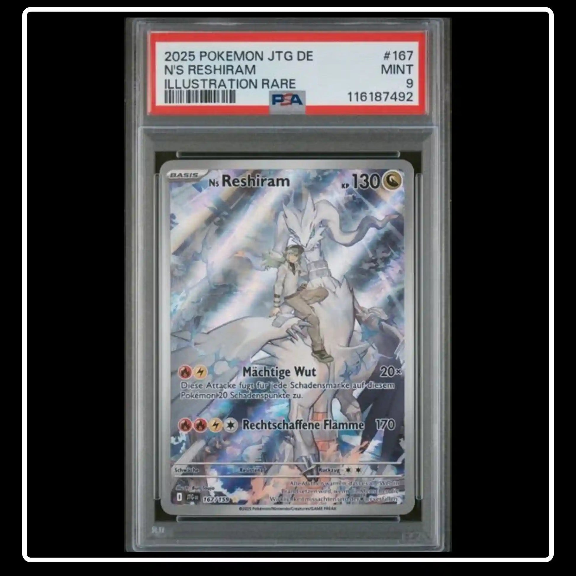 Ns Reshiram Illustration Rare 167/159 Pokemon Reisegefhrten PSA 9 Ns Reshiram Illustration Rare 167/159 Pokemon Reisegefhrten PSA 9
