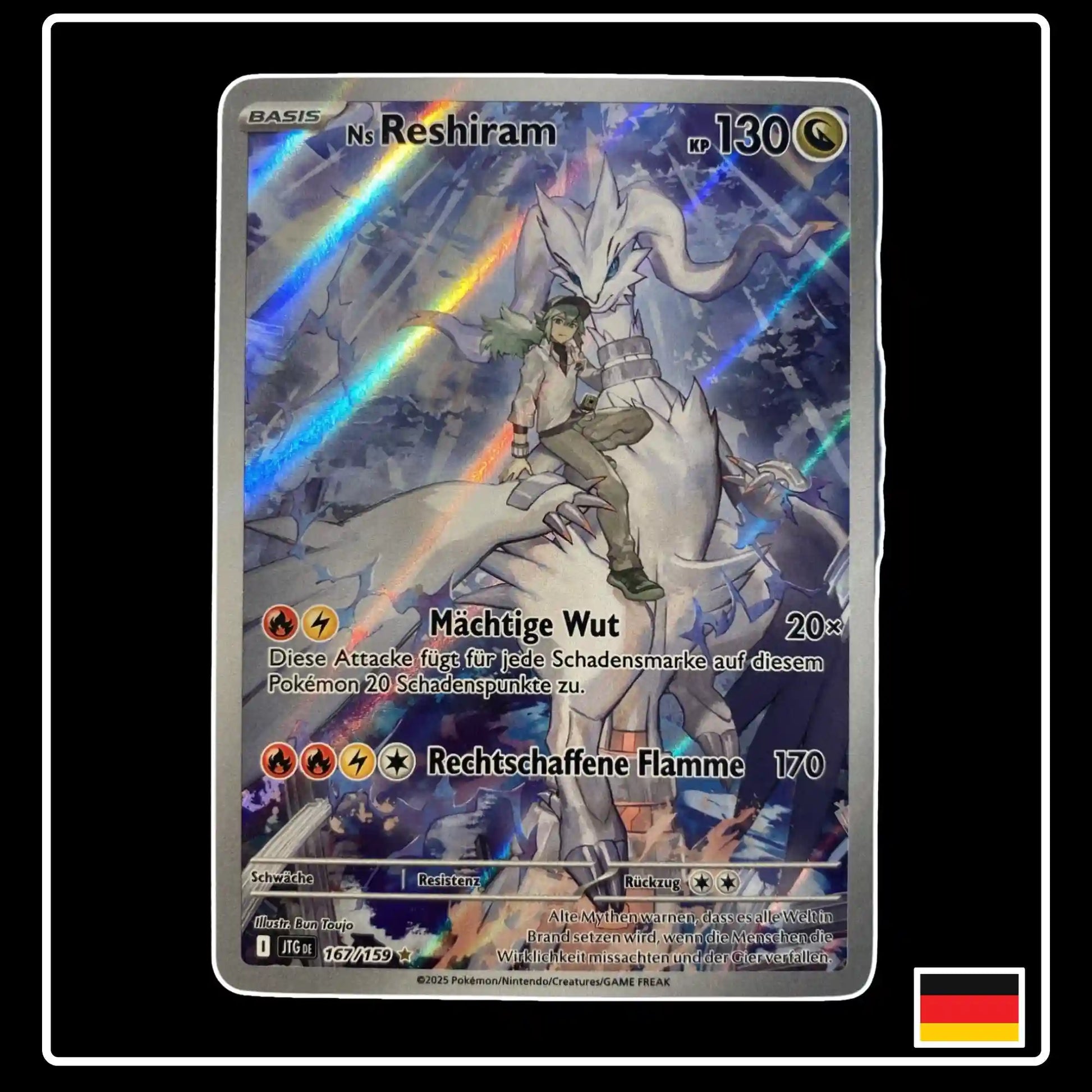 Ns Reshiram Illustration Rare 167/159 Pokemon Reisegefährten