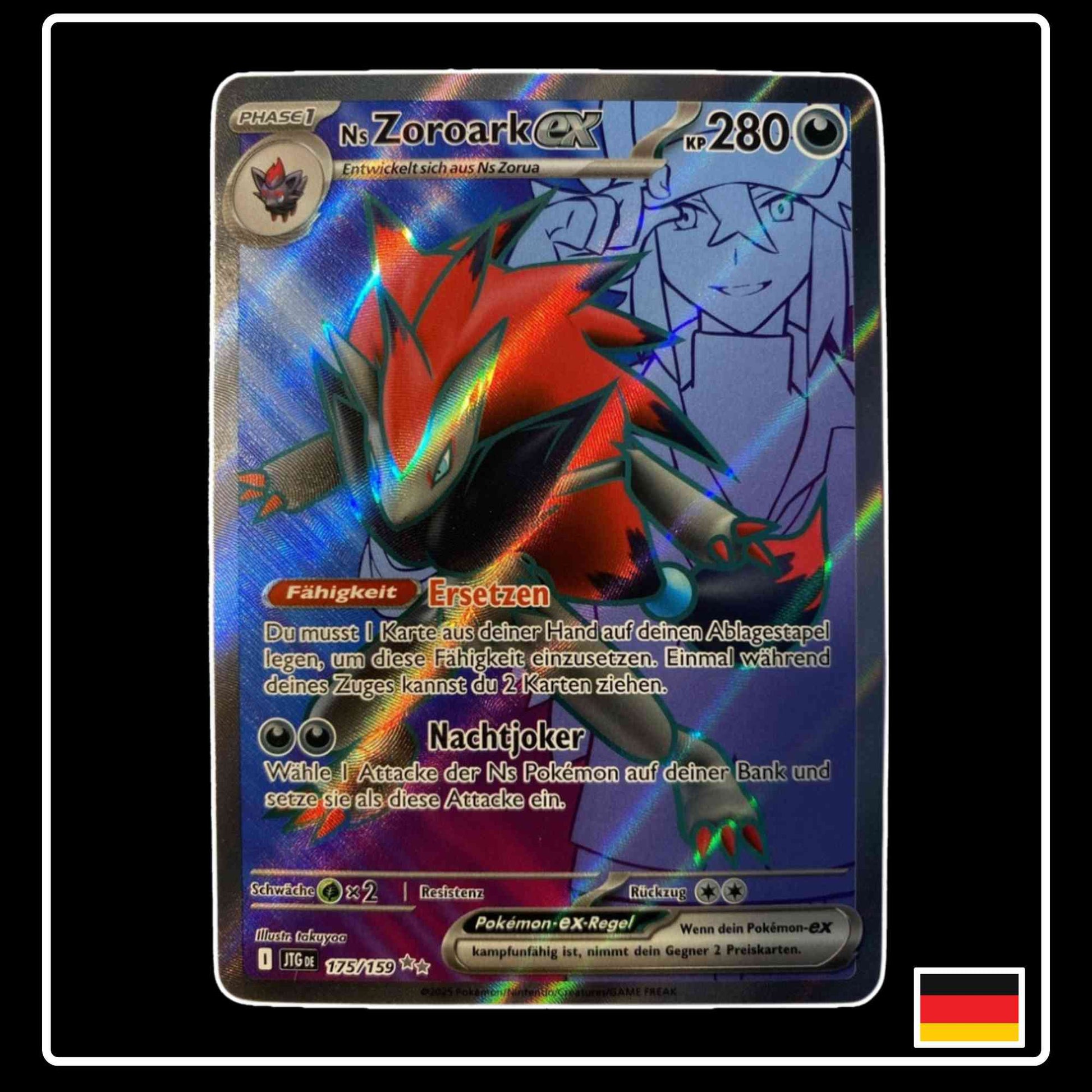 Ns Zoroark ex Full Art Pokemon Karte Reisegefährten 175/159