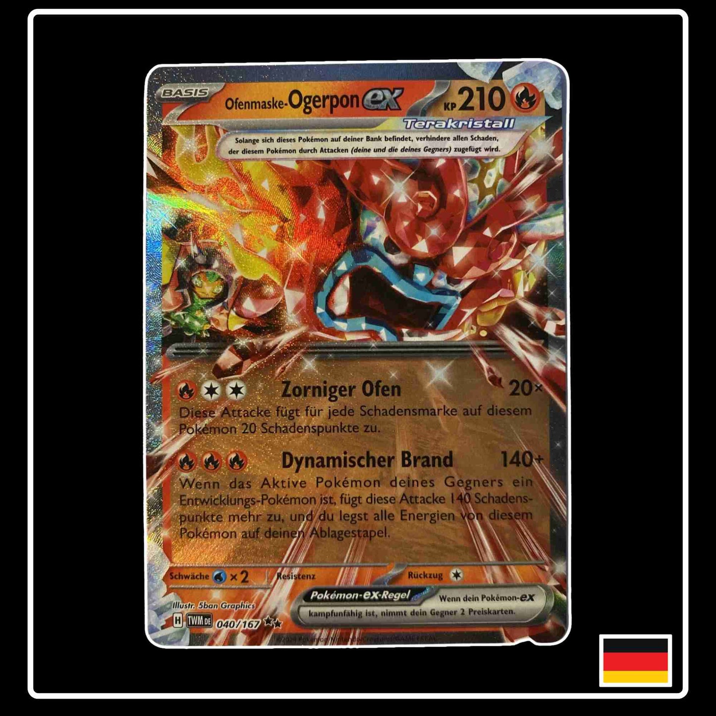 Ofenmaske-Ogerpon ex 040/167 aus dem Pokemon Set Maskeraden im Zwielicht