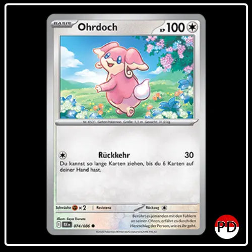 Ohrdoch 074/086 Pokemon Schwarze Blitze