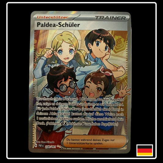 Paldea-Schüler Trainer Pokemon Karte aus dem Set Paldeas Schicksale