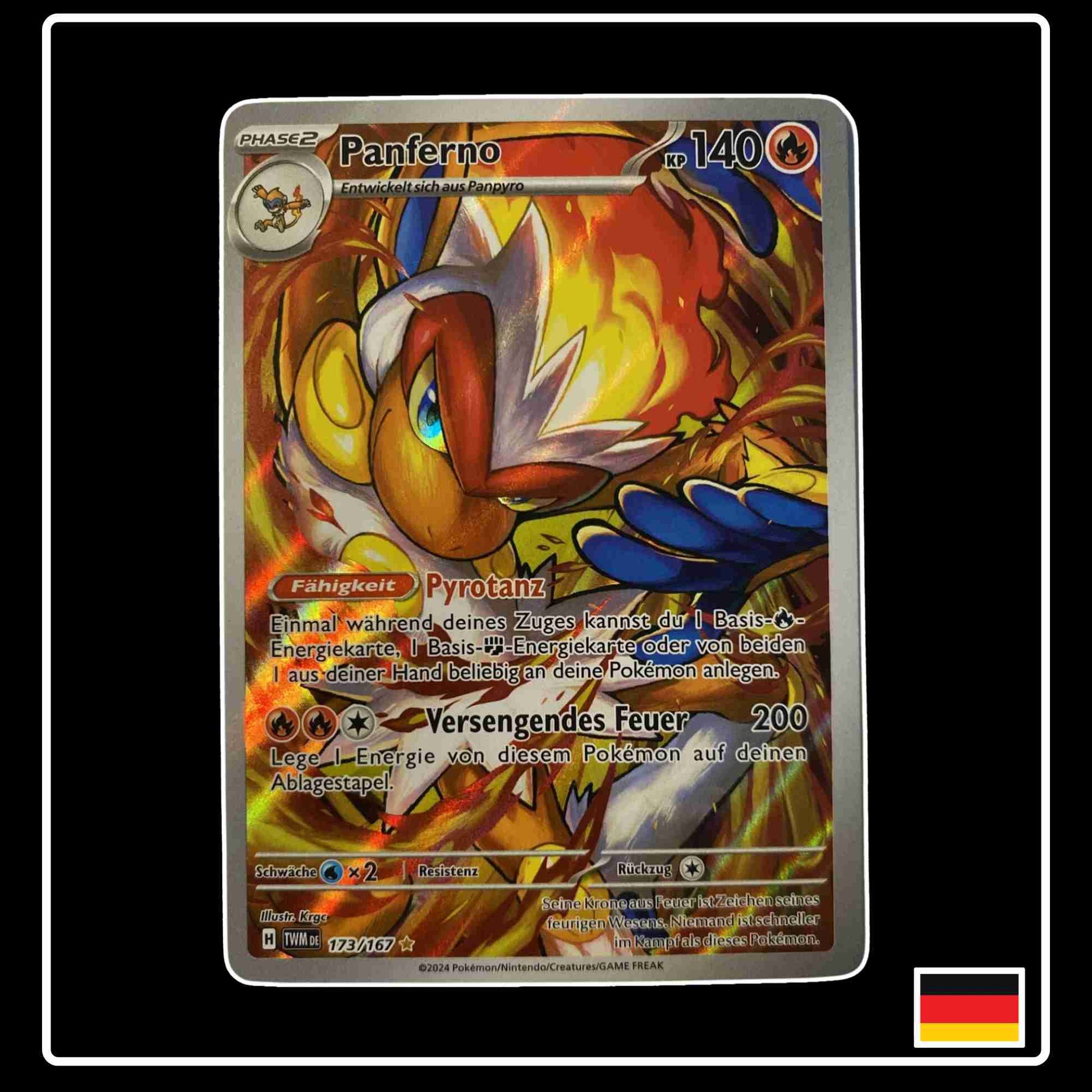 Panferno Art Rare 173/167 aus dem Pokemon Set Maskeraden im Zwielicht