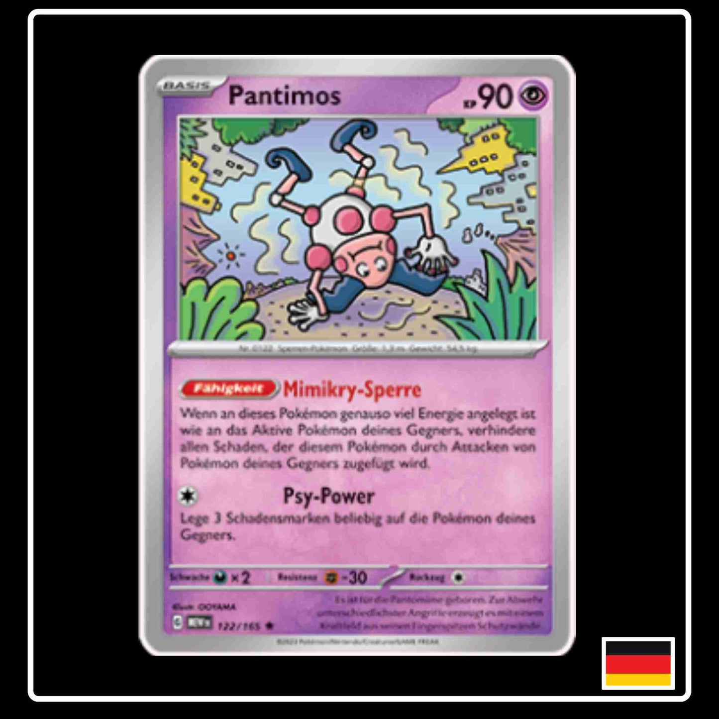 Pantimos 122/165 aus dem Pokemon Set Karmesin & Purpur 151 