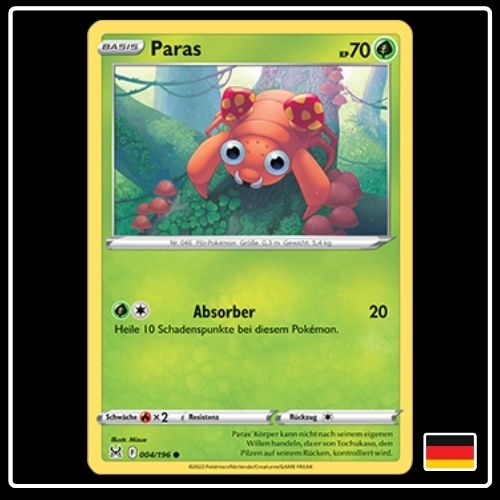 Paras 004/196 Pokemon Verlorener Ursprung