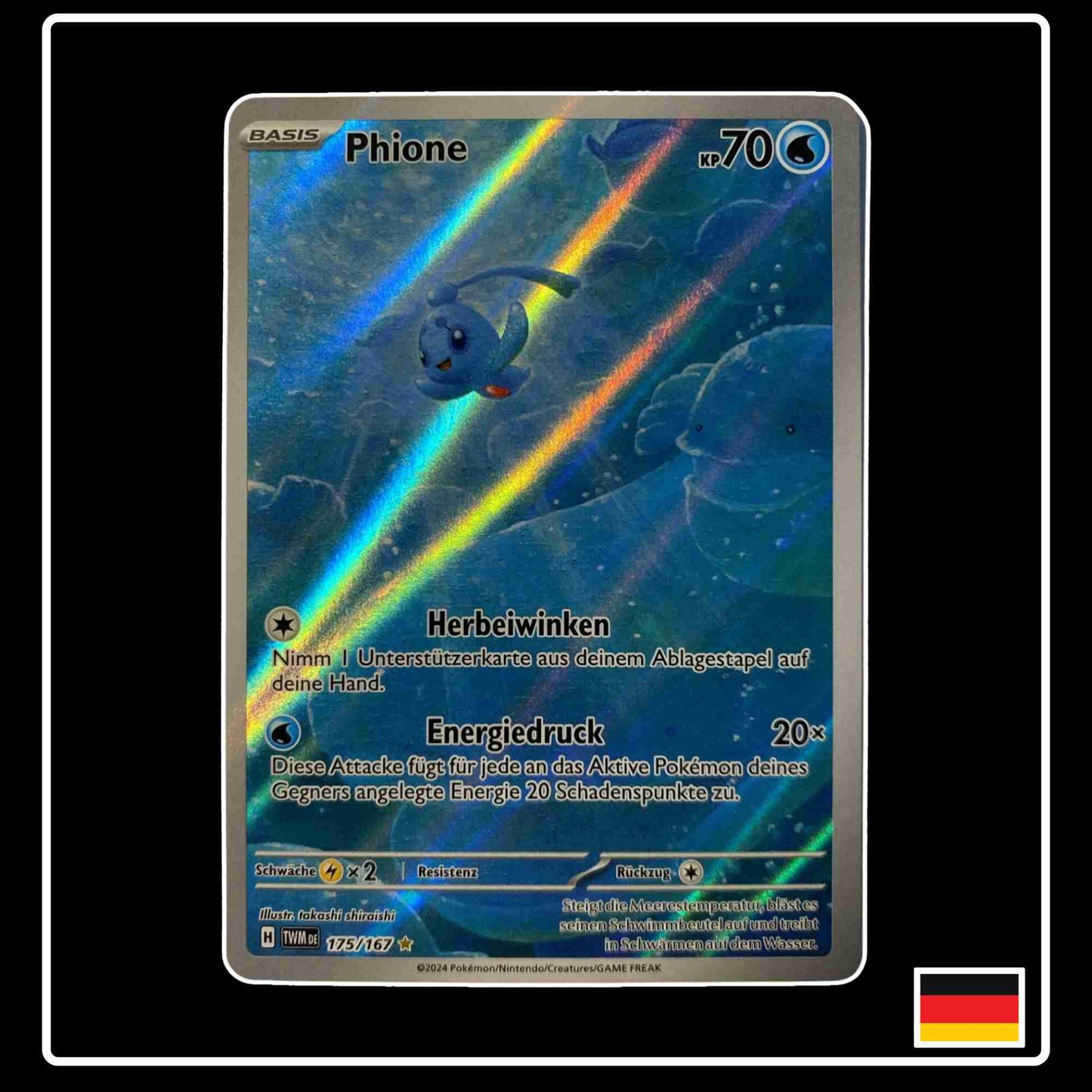 Phione Art Rare 175/167 aus dem Pokemon Set Maskeraden im Zwielicht