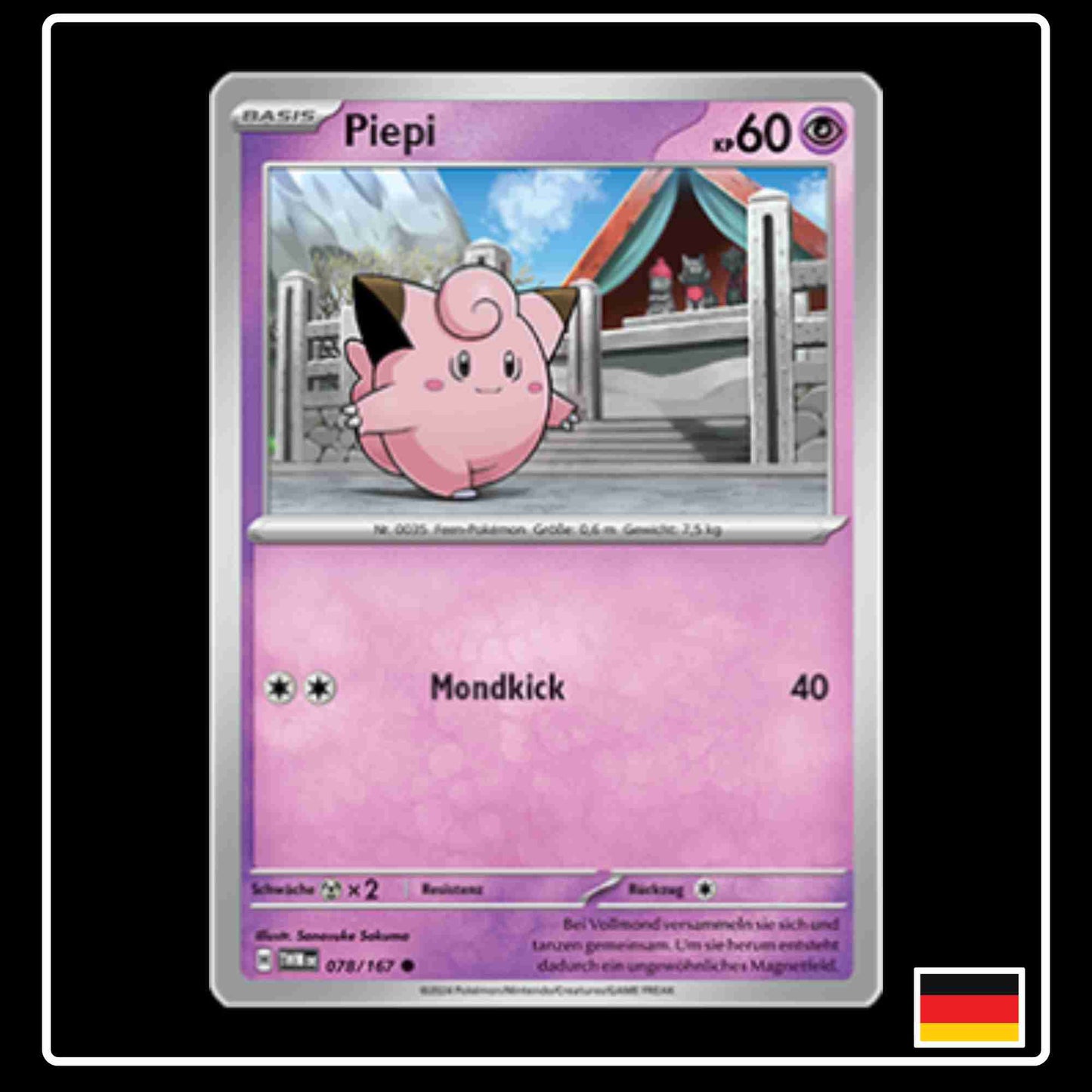 Piepi Pokemon Karte 078/167 aus dem Set Maskerade im Zwielicht