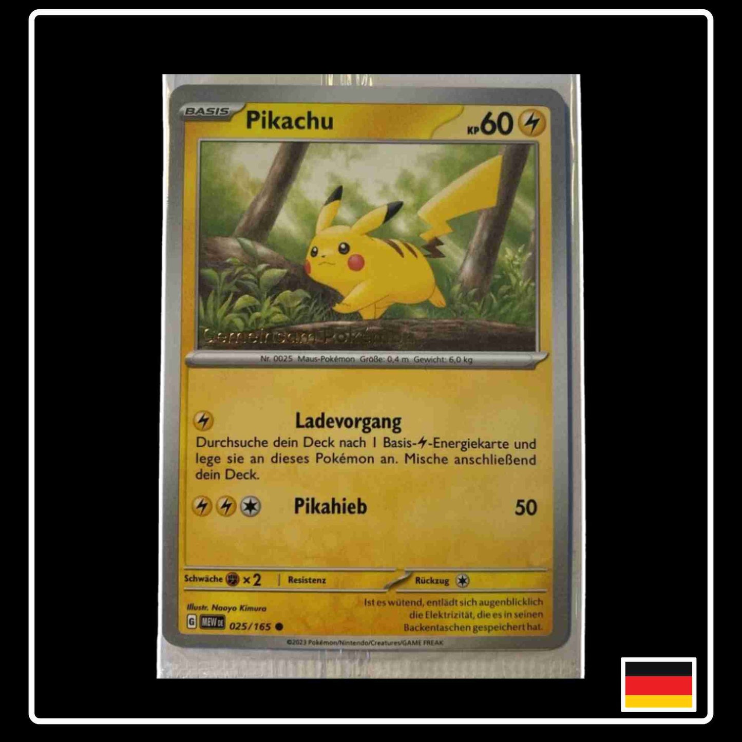 Pikachu Promo 025/165 Pokemon Karte aus dem Set Karmesin & Purpur 151