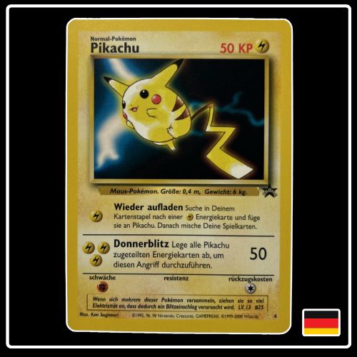Pikachu Black Star Promo Deutsch Nr. 4 WOTC