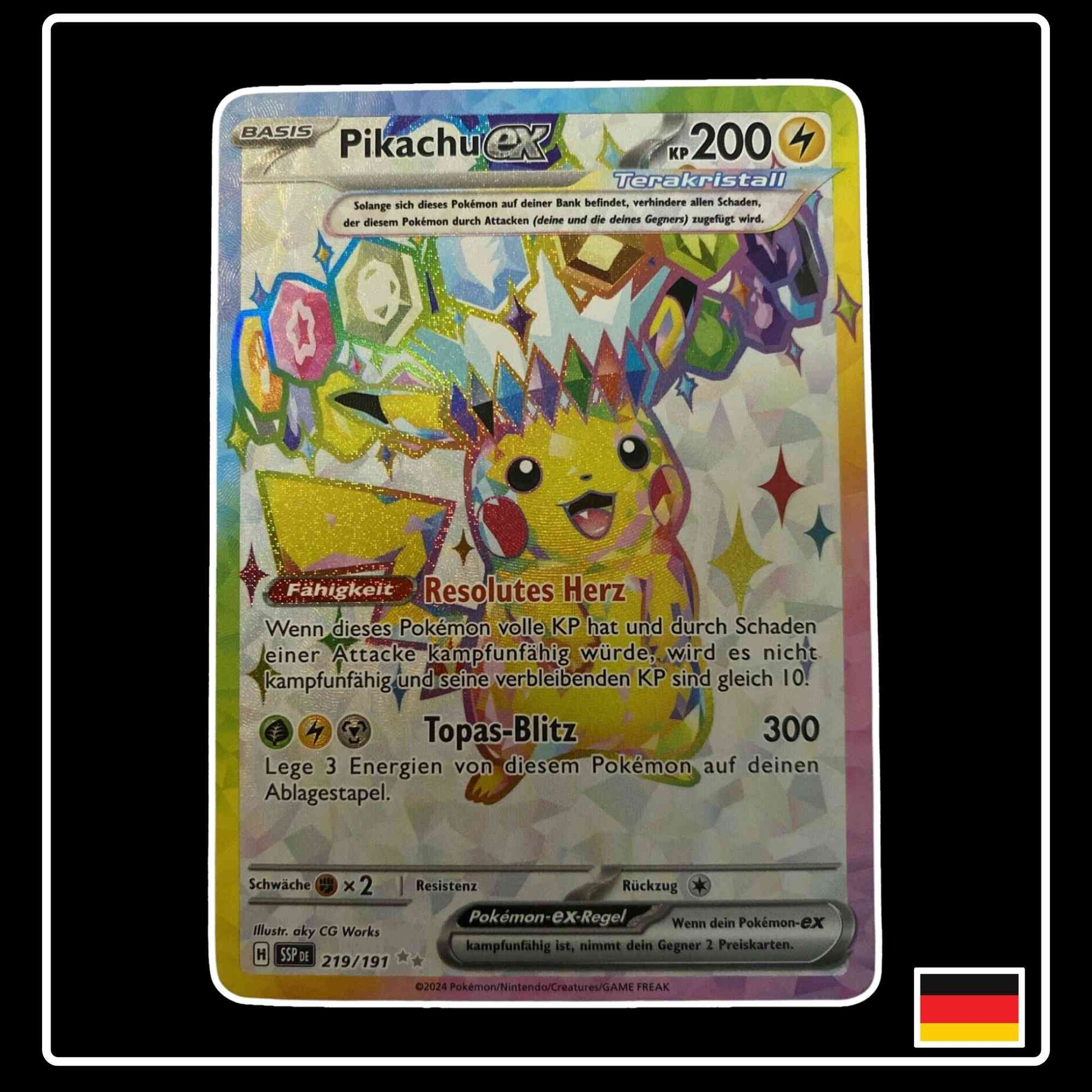 Pikachu ex Pokemon Stürmische Funken
