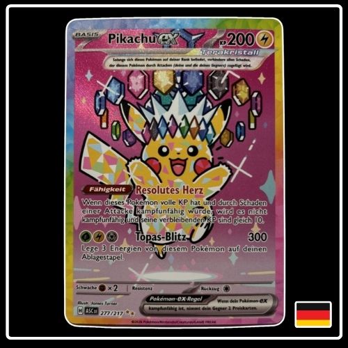 Pikachu ex SIR 277/217 Pokemon Erhabene Helden