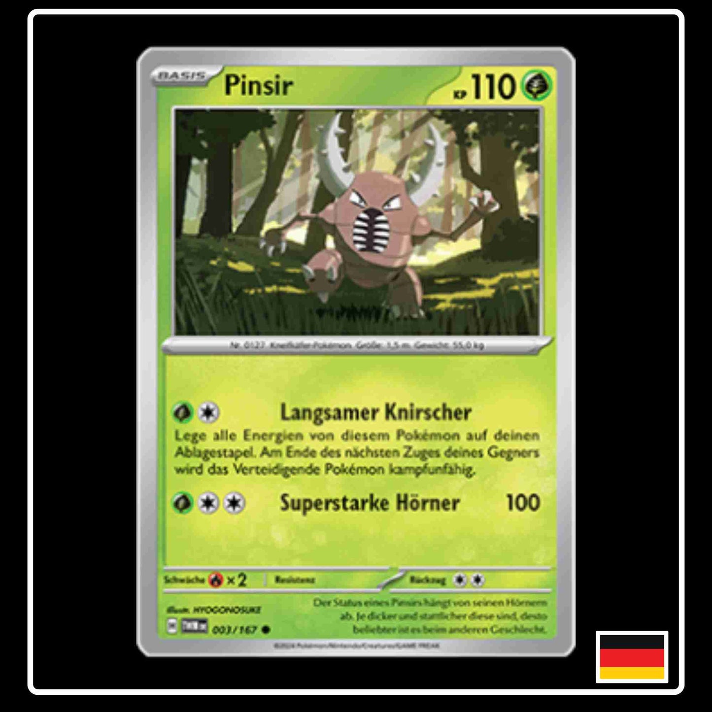 Pinsir Pokemon Karte 003/167 aus dem Set Maskerade im Zwielicht