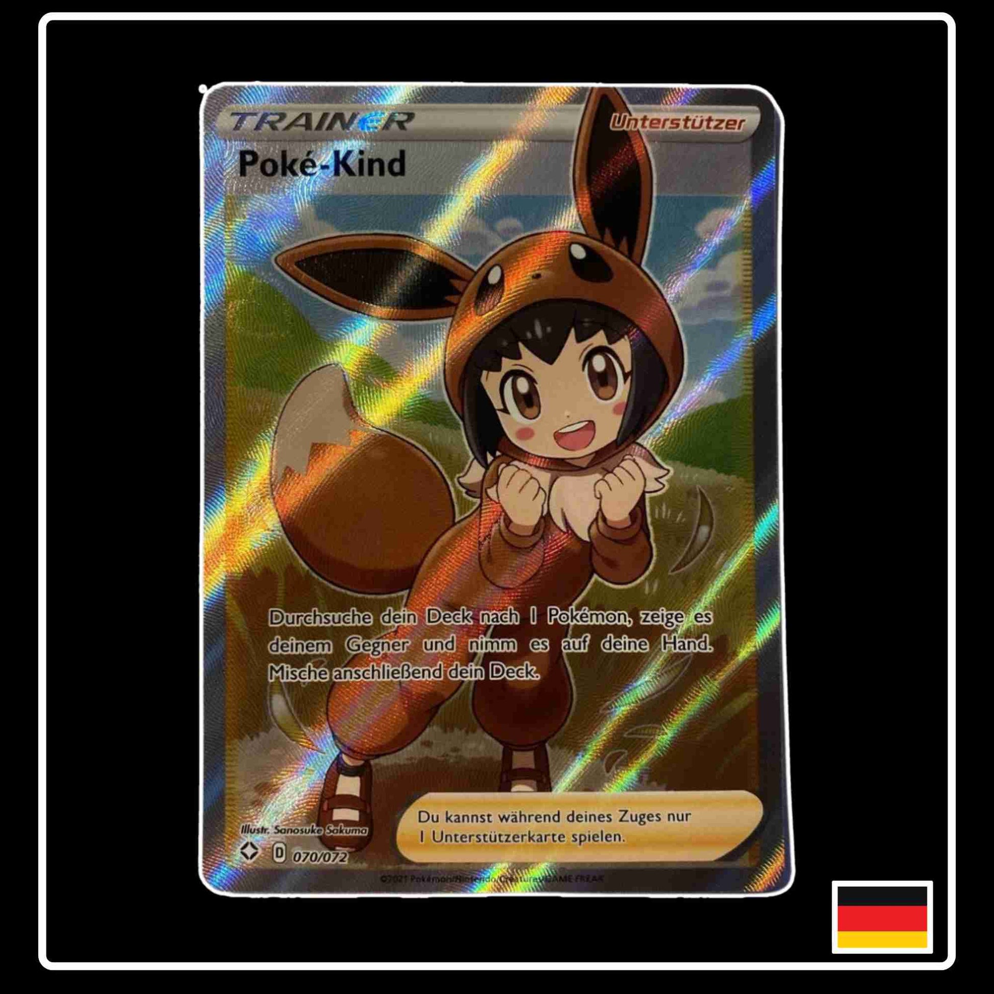 Pokemon Karte Poké-Kind Full Art 070/072 aus dem Schwert & Schild Set Glänzendes Schicksal