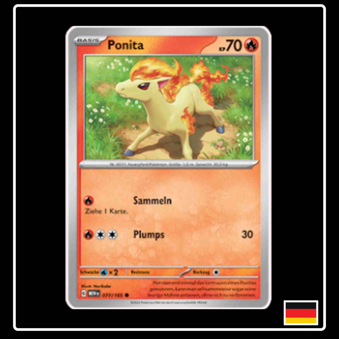 Ponita 077/165 aus dem Pokemon Set Karmesin & Purpur 151 