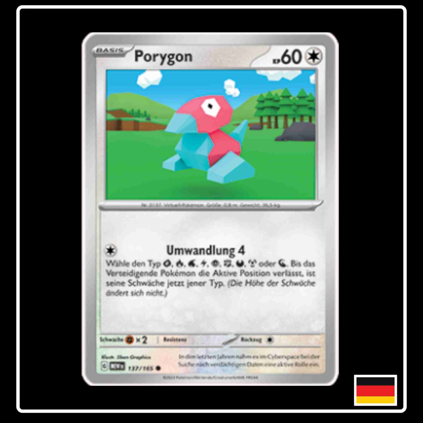 Porygon 137/165 aus dem Pokemon Set Karmesin & Purpur 151 