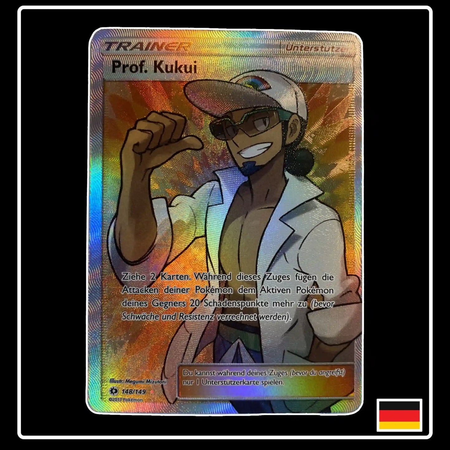 Prof. Kukui Trainer Full Art 148/149 Pokemon Sonne & Mond