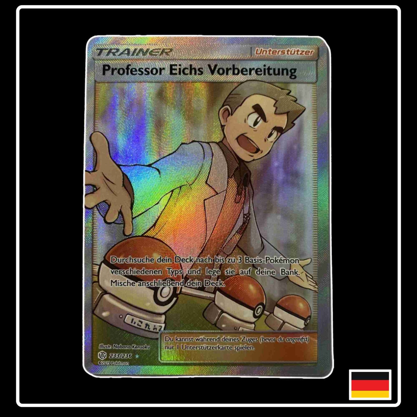 Pokemon KarteProfessor Eichs Vorbereitung Full Art 233/236 aus dem Sonne & Mond Welten im Wandel