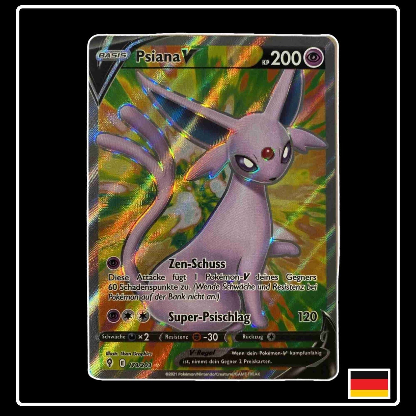 Psiana V Full Art 179/203 Pokemon Karte aus dem Set Drachenwandel