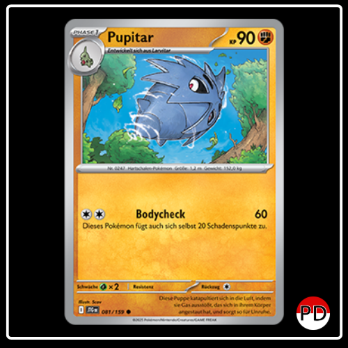 Pupitar 081/159 Pokemon Reisegefährten