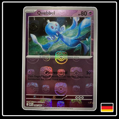 Quabbel Meisterball 044/086 Pokemon Weisse Flammen