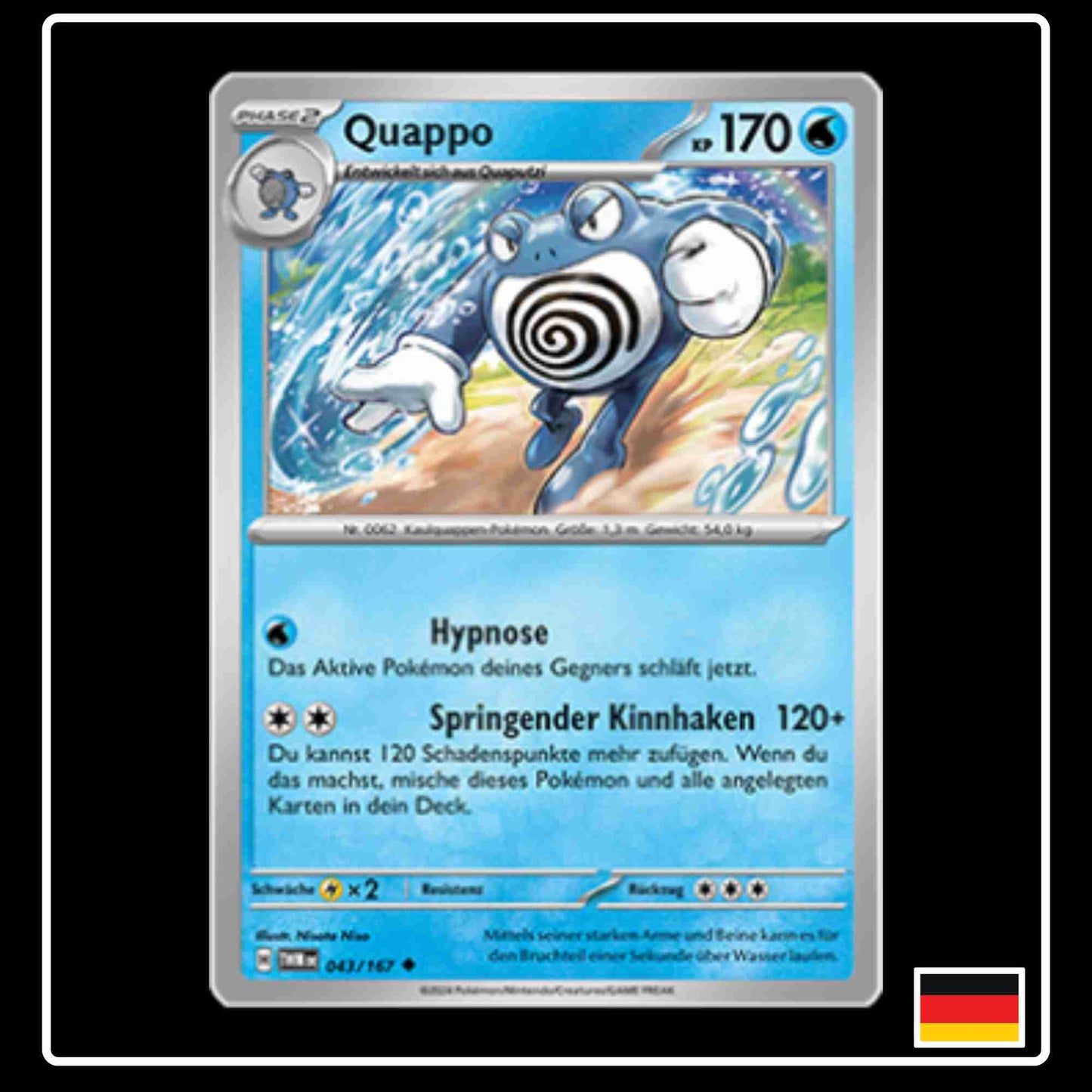 Quappo Pokemon Karte 043/167 aus dem Set Maskerade im Zwielicht