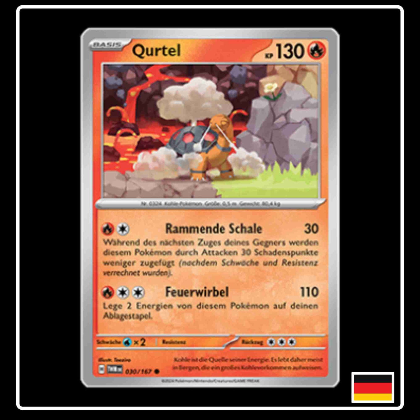 Qurtel Pokemon Karte 030/167 aus dem Set Maskerade im Zwielicht