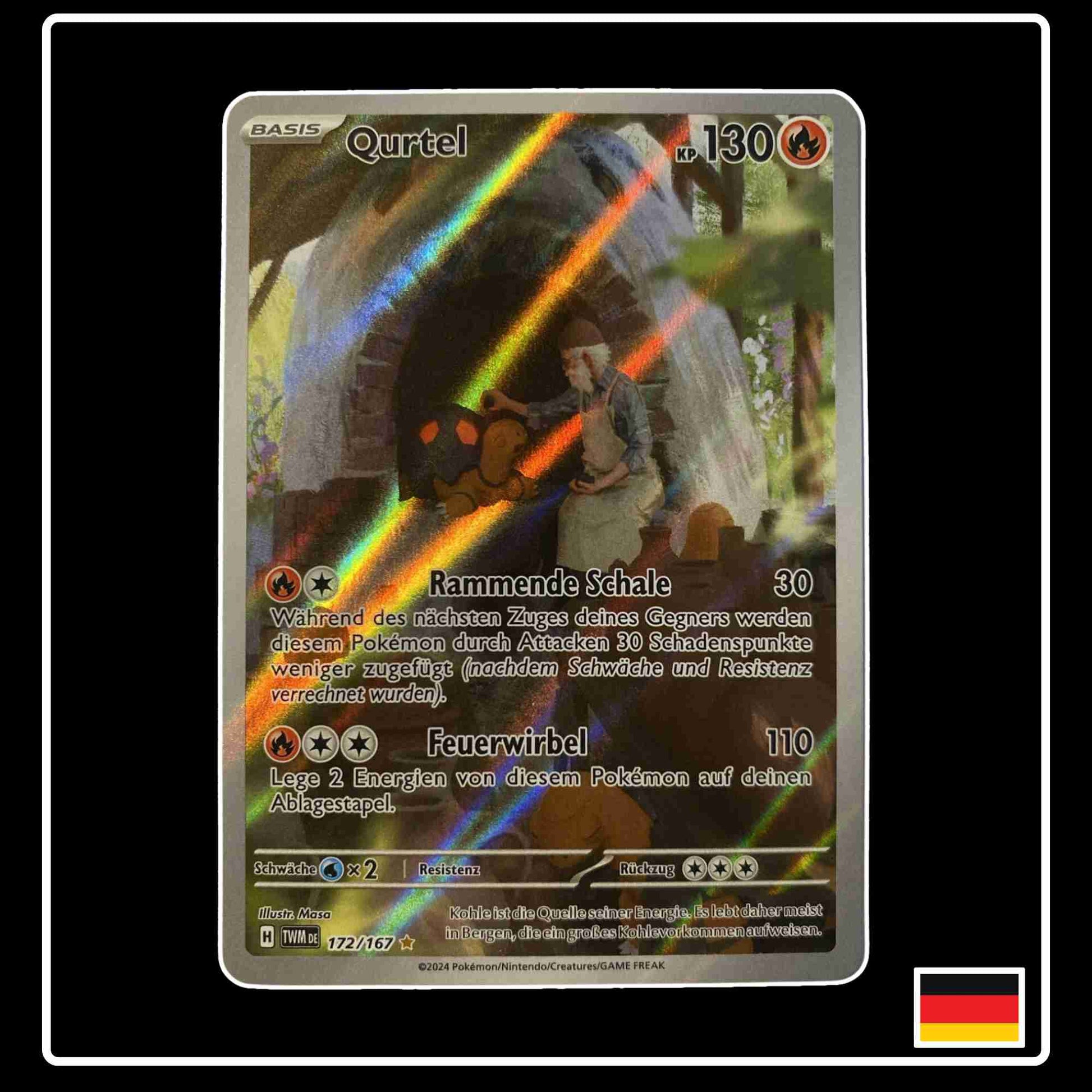 Qurtel Art Rare 172/167 aus dem Pokemon Set Maskeraden im Zwielicht