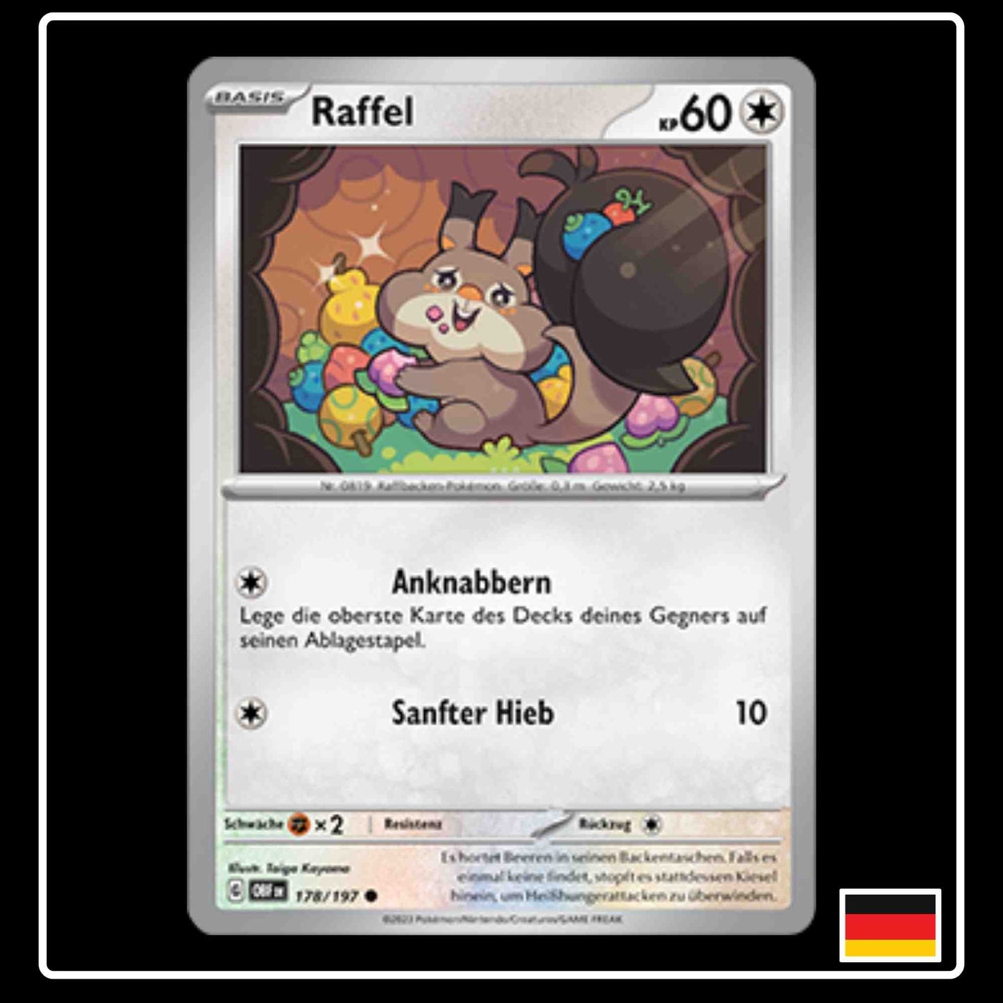 Pokemon Karte Raffel 178/197