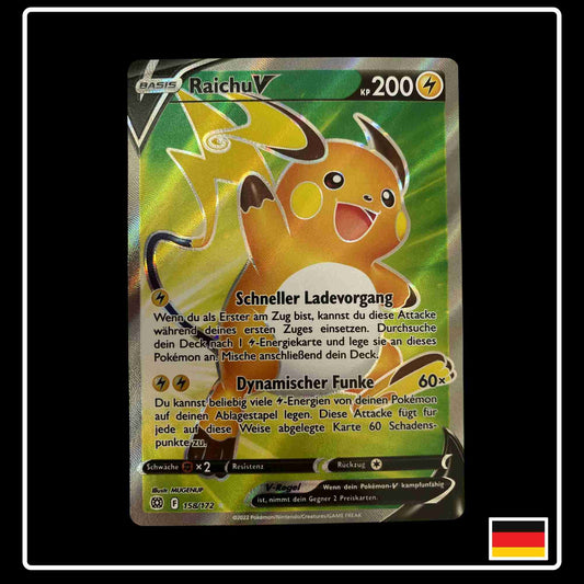 Raichu V Full Art Pokemon Karte 158/172 Strahlende Sterne